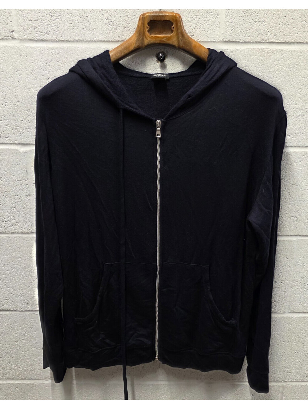 BLEUSALT Bleusalt Malibu the Unisex Zip Hoodie Navy Blue Size 3/L Soft 23*27